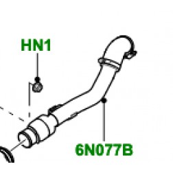  LR056344 | Tubo Sinistro, Uscita turbocompressore, Con fermi 